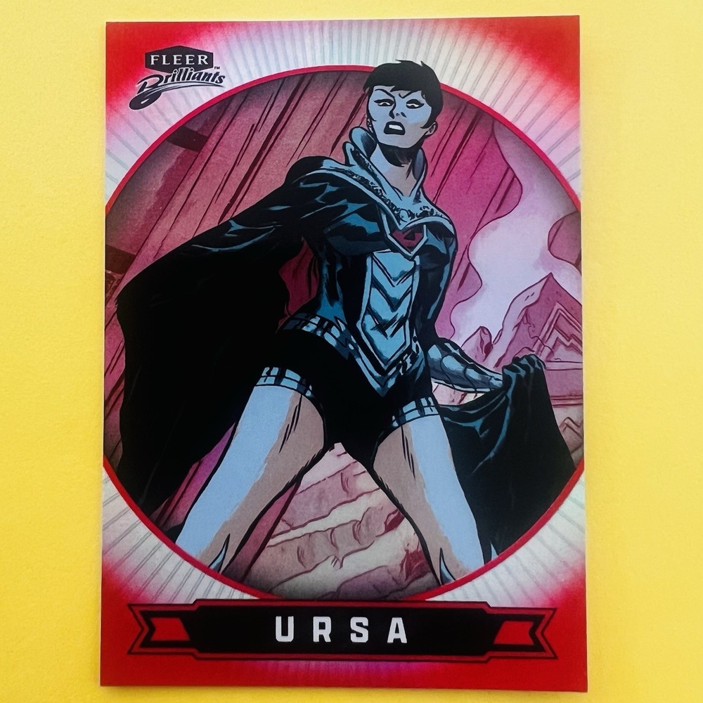 2025 Upper Deck Fleer Brilliants Superman Ursa Red Parallel #77 DC